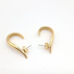 Sleek Gold Post Back Earrings
